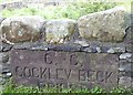 NY2401 : Old Bridge Marker on Cockley Beck Bridge, Ulpha Parish by Milestone Society