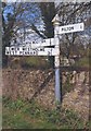 Old Direction Sign - Signpost by Upper Westholme crossroads, Pilton Parish