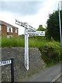 Old Direction Sign - Signpost by the B1207, High Street, Broughton