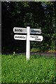 Old Direction Sign - Signpost by crossroads, Hadlow Down Parish