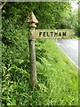 Old Direction Sign - Signpost by the B3170, south of Feltham, Otterford Parish