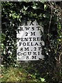 Old Milestone by the A470, Hendre Wen Parish