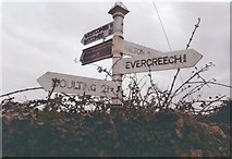 ST6539 : Old Direction Sign - Signpost by Westcombe Road, Evercreech Parish by Milestone Society