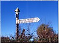 ST5368 : Old Direction Sign - Signpost by Wildcountry Lane, Barrow Gurney Parish by Milestone Society