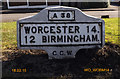 Old Milestone by the A38, Lickey End, Bromsgrove Parish