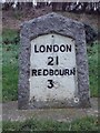 Old Milestone by the A5183, Redbourn Road, St Albans