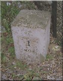 TR3359 : Old Milestone by the former A256, Ramsgate Road, Great Stonar by C Woodward