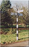 TQ2497 : Old Direction Sign - Signpost by the A1000, Hadley Green, Monken Hadley by Milestone Society