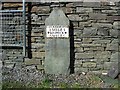 Old Milestone by the former A66, Woodend Farm