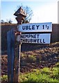 Old Direction Sign - Signpost by the B3114, Compton Martin Parish