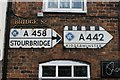 Old Direction Sign - Signposts by the B4363, Bridge Street