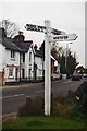 Old Direction Sign - Signpost by the B2017, Badsell Road