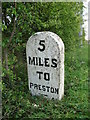 Old Milestone by the A677, Preston New Road, Samlesbury