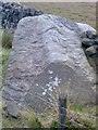 SE1045 : Old Boundary Marker by Thimble Stones, Ilkley Moor, by Milestone Society