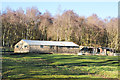 Building at edge of Lands Wood