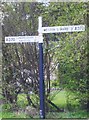 Direction Sign - Signpost on the B3440 Old Bristol Road