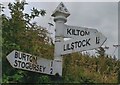 Old Direction Sign - Signpost between Burton and Kilton