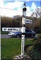 SX0355 : Old Direction Sign - Signpost by Trethurgy, Treverbyn by Milestone Society