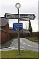 Old Direction Sign - Signpost by the B5476, Tilstock