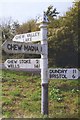 Direction Sign ? Signpost at the junction of Wells Road, Chew Hill and Limeburn Hill