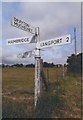 Direction Sign - Signpost on the crossroads of Drayton Lane and Back Lane