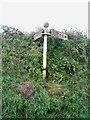 Old Direction Sign - Signpost near Goviley Major, Cuby parish