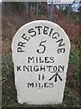 SO2869 : Old Milestone, now B4355 at B4357 junction by Adrian Dust