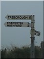 Old Direction Sign - Signpost by the B3224, Sminhays Corner, Nettlecombe parish