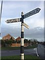 Old Direction Sign - Signpost in Burntwood parish