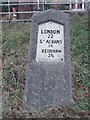 TL1208 : Old Milestone by the A5183, Redbourn Road, St Albans by MW Hallett