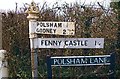 Old Direction Sign - Signpost by the A39, Godney parish