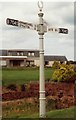 Old Direction sign - Signpost by the B7045, Harkieston Bridge, Maybole parish