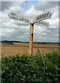 Old Direction Sign - Signpost by Well Lane, Crondall parish