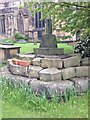 SK3578 : Old Central Cross - moved to St John's churchyard, Dronfield parish by Alan Rosevear