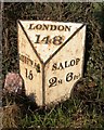 Old Milepost by the B4380, Emstrey Bank, Atcham parish