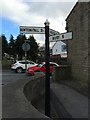 Old Direction Sign - Signpost by the A680, Haslingden parish