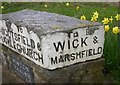 Old Guide Stone by the A420, London Road, Siston parish