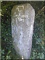 SH9064 : Old Milestone by the B5384, Rhos-isaf, Llansannen Parish by Milestone Society