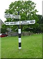 Old Direction Sign - Signpost by the B4027, Church Square, Islip