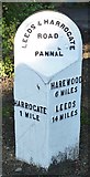 SE3053 : Old Milestone by the A61, Leeds Road, Harrogate parish by C Minto