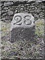 Old Milestone by the A76, Gateside Farm, Kirkconnel parish