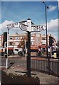 Old Direction Sign - Signpost on the A2043 Cheam Common Road