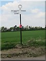 Old Direction Sign - Signpost near Meadow Place, Kynnersley parish