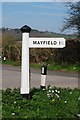 Old Direction Sign - Signpost by Horleigh Green Road, Mayfield parish