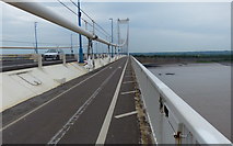 ST5590 : Cycleway and footpath on the Severn Bridge by Mat Fascione