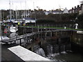 Lock gates at Dinorwic Marina