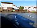 Junction of three roads in suburban Aberdare