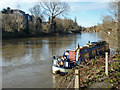 Moored narrow boat, Staines