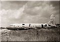 An aircraft hulk at Stansted, 1960: Avro Tudor