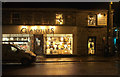 Cookware and lighting shop, Wadebridge, by night